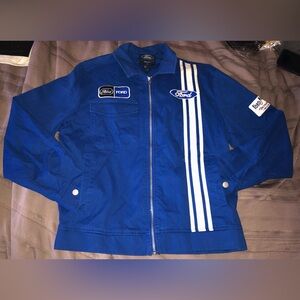 FORD Motor Company Detroit Michigan Racing Stripe Jacket Men’s sz Small NEW
